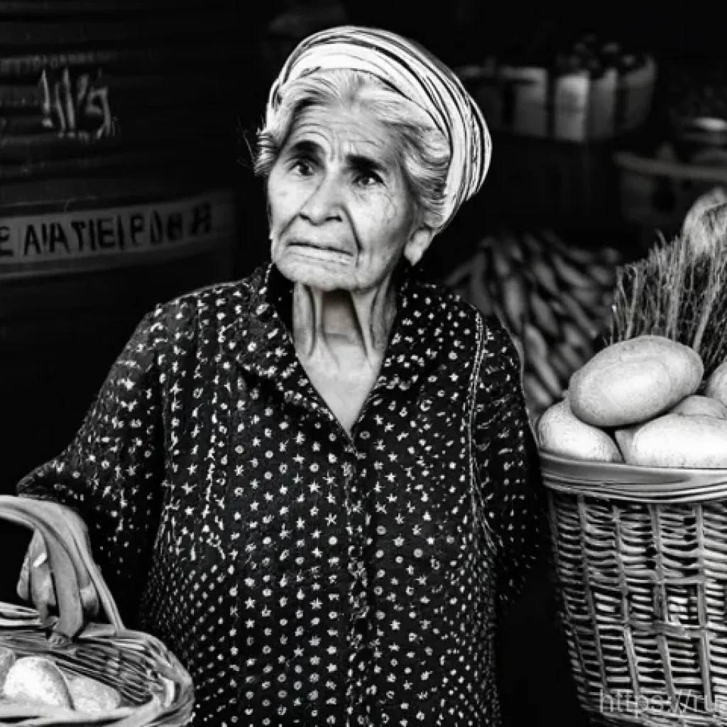 아르헨티나 환율 변동과 원인 - **Inflation's Impact on Daily Life:**
"A realistic and poignant street photography-style image s...